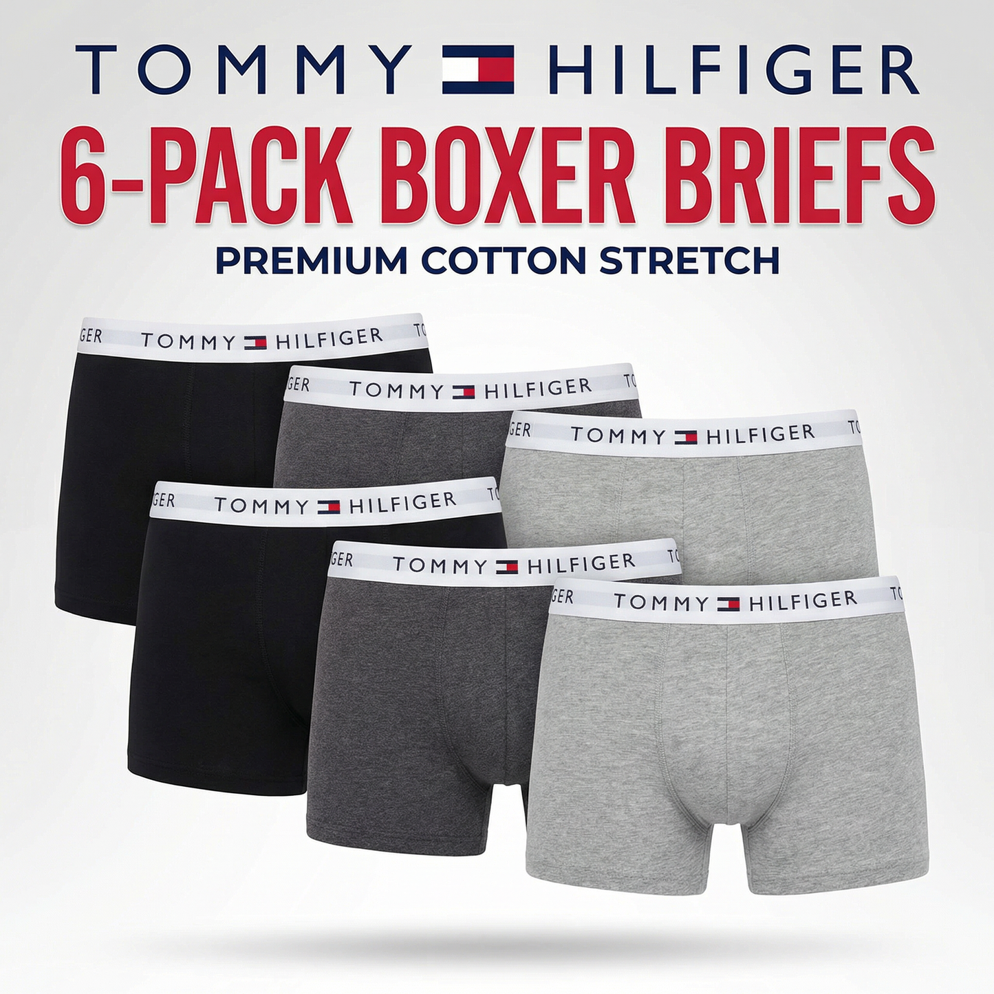 Premium Tommy Hilfiger Cotton 6-Balení Boxerek